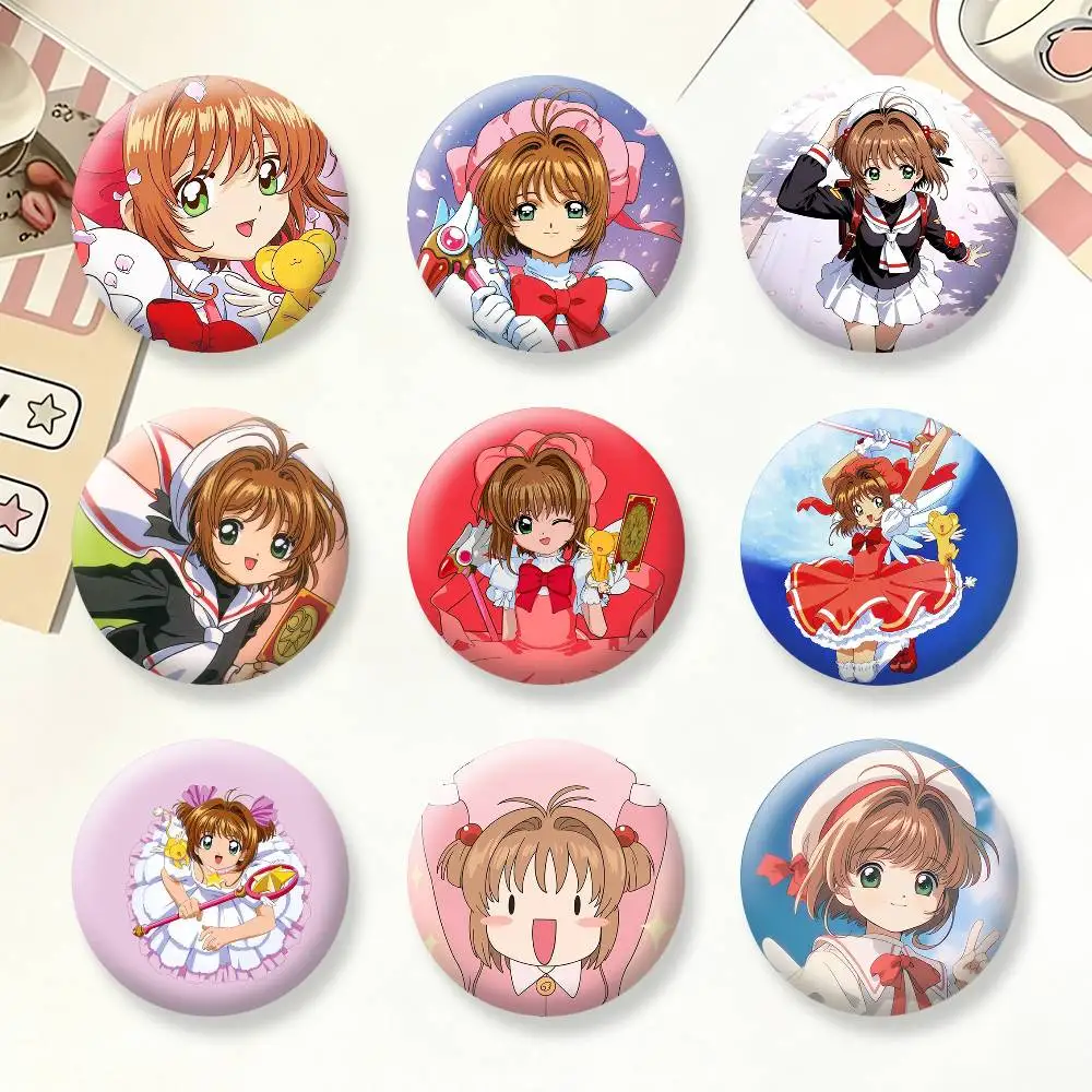 

S-Sakura Kinomoto Brooches Cartoon Badge Pins Backpack Hat Accessories Friend Gift