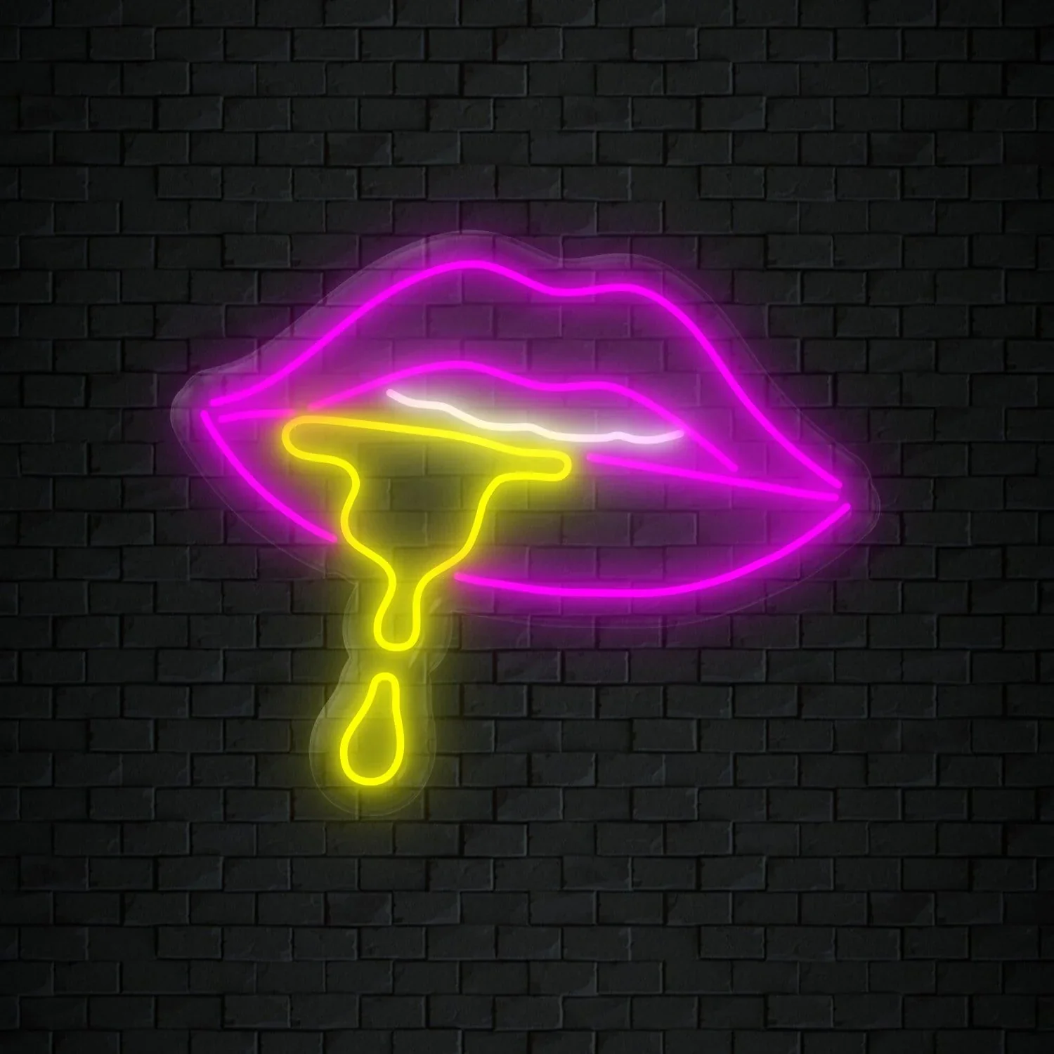 

Sexy Lips Neon Signs LED Light Flame Red Lips Neon Sign Sexy Neon Light Signs Wall Decor Neon for Living Room Party Bar Decor