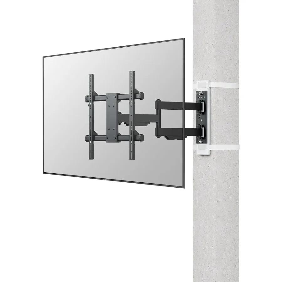 

Full Motion Small Pillar Mount for Outdoor Gazebo TV Installation No Drill Design Supports Up to 80lbs Compatible wi