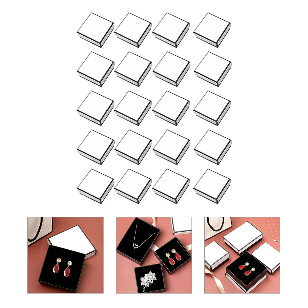 

20 Pcs Jewelry Box Gift Boxes for Necklaces Valentine's Small Women Earrings Packaging Mini Travel