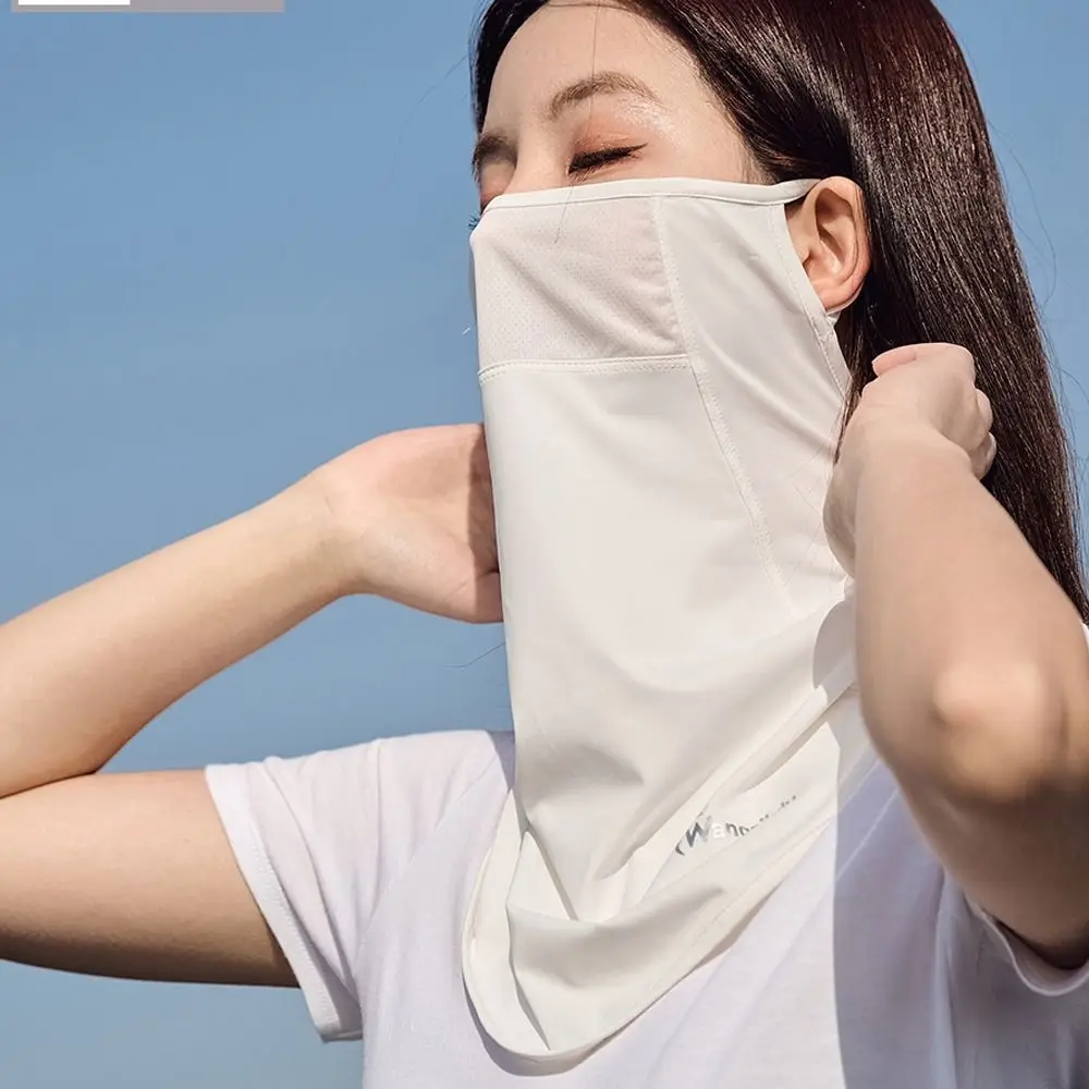 

Veil Face Scarves UV Protection Face Gini Mask Ice Silk Men Fishing Face Mask Summer Sunscreen Mask Womne Neckline Mask