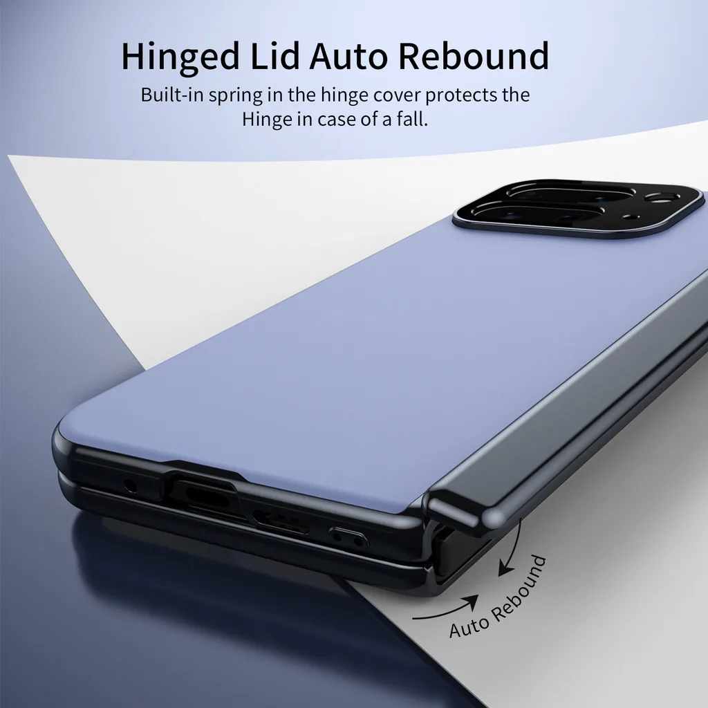 AG Matte Leather Golden Border Phone Case With Steel Film For Google Pixel 10 Pro Fold Hinge Protection Cover +