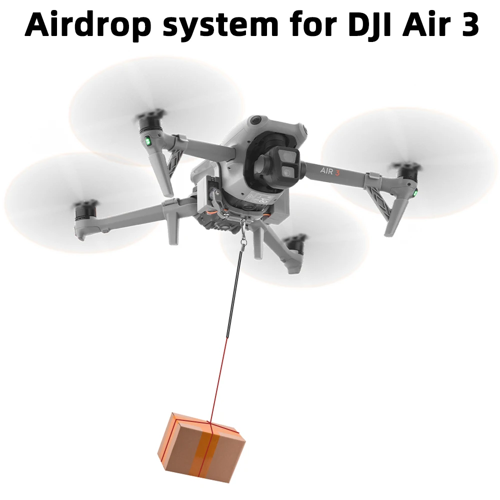 Airdrop System for DJI Air 3/3S Drone Remote Parabolic Device Fishing Bait Wedding Gift Deliver Life Rescue Thrower Landing gear