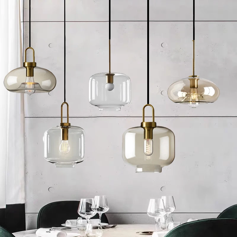 nordic glass pendant lights clear chandelier for dining room bar cozinha quarto estudo sala de estar home decoration fixture 01