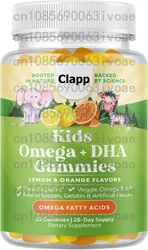Children's Kids DHA Omega 3 Gummies - with Vitamins C, D, B6 and Zinc, Flaxseed Oil Omega 3 To Support Children's Development