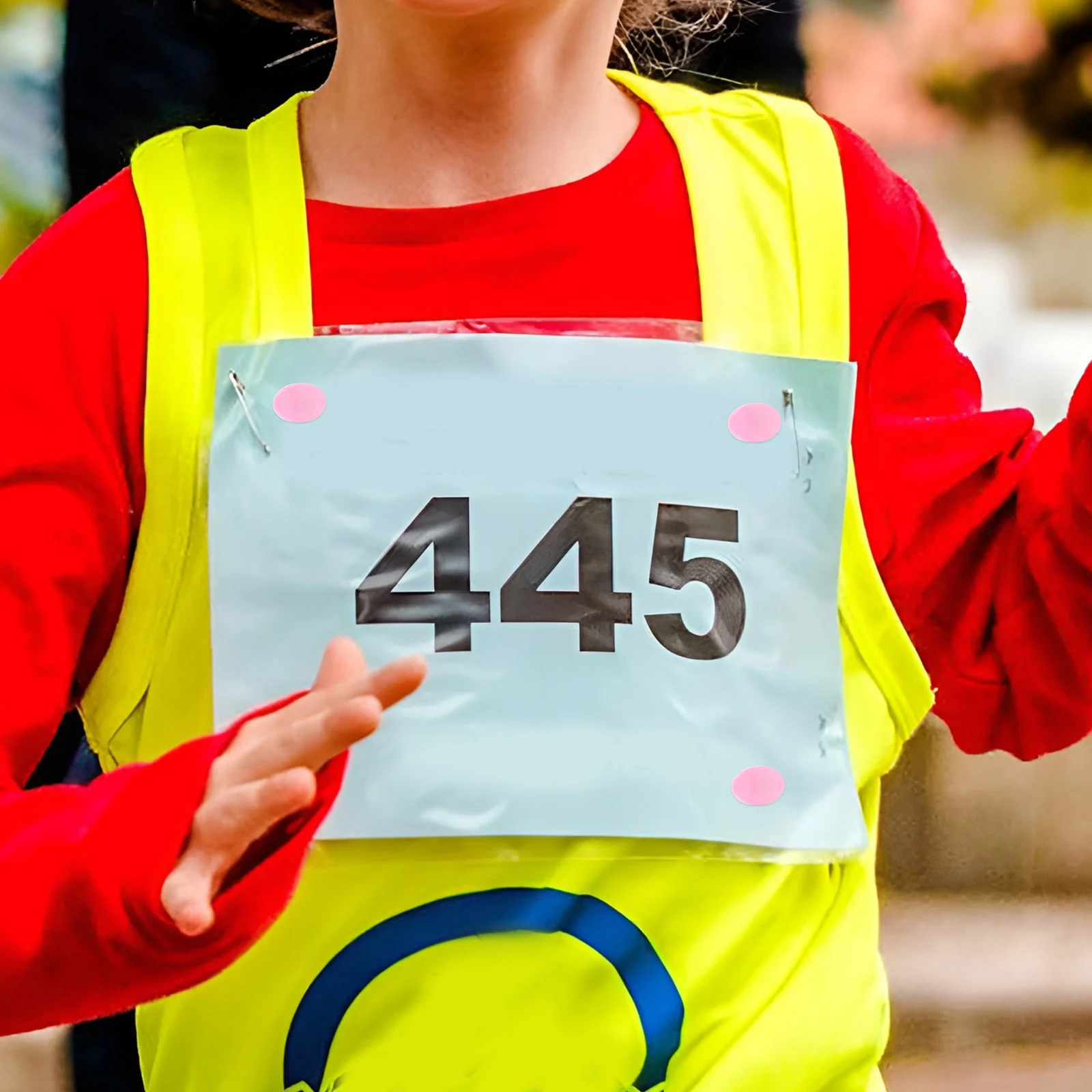 

8Pcs Race Bib Magnets Strong Clasp Durable Reusable Ideal for Marathons Running Sports Outdoors Pink Bib Pins Runner Accessories