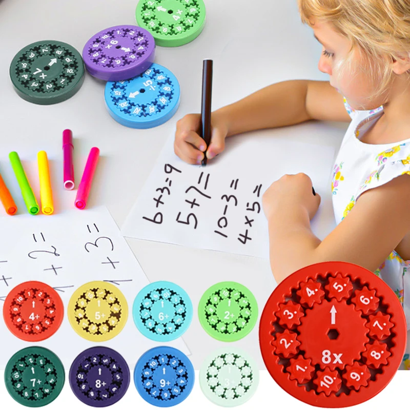 Wiskunde Fidget Spinners Kinderen Speelgoed Voorschoolse Rekenkundige Onderwijs Optellen Aftrekken Vermenigvuldigen Delen Abacus Montessori Speelgoed
