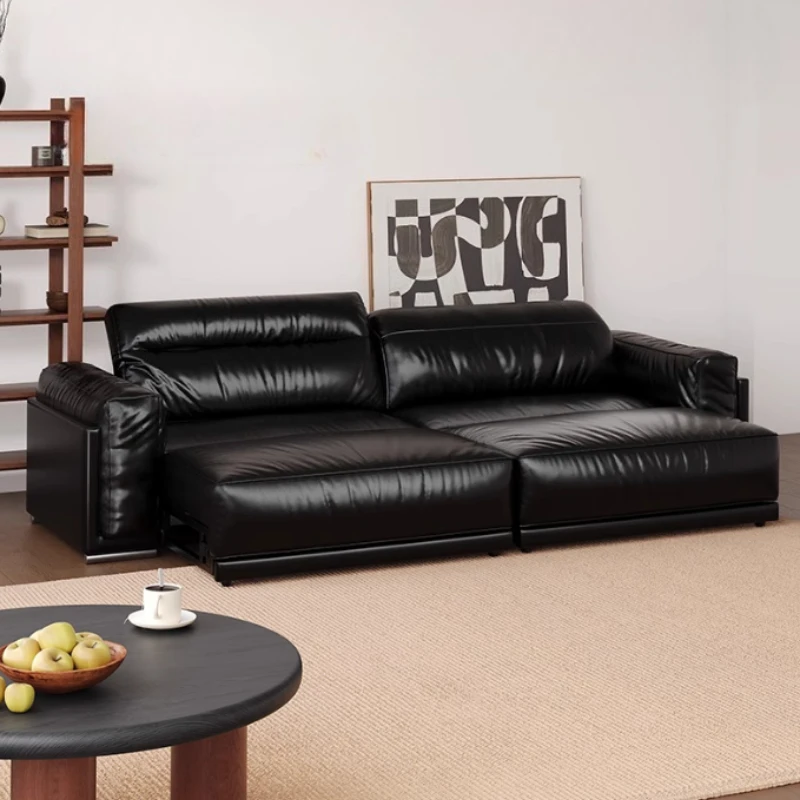 

Sectional Recliner Relaxing Sofa Lazy Electric Leather Sleeping Luxury Couch Black Oversized Modern Schlafsessel Furnitures