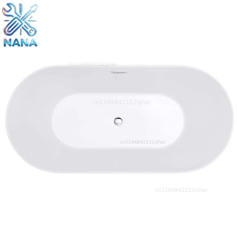 Factory direct sales Nordic simple oval acrylic independent integrated bathtub thin edge empty cylinder can be equipped with fi