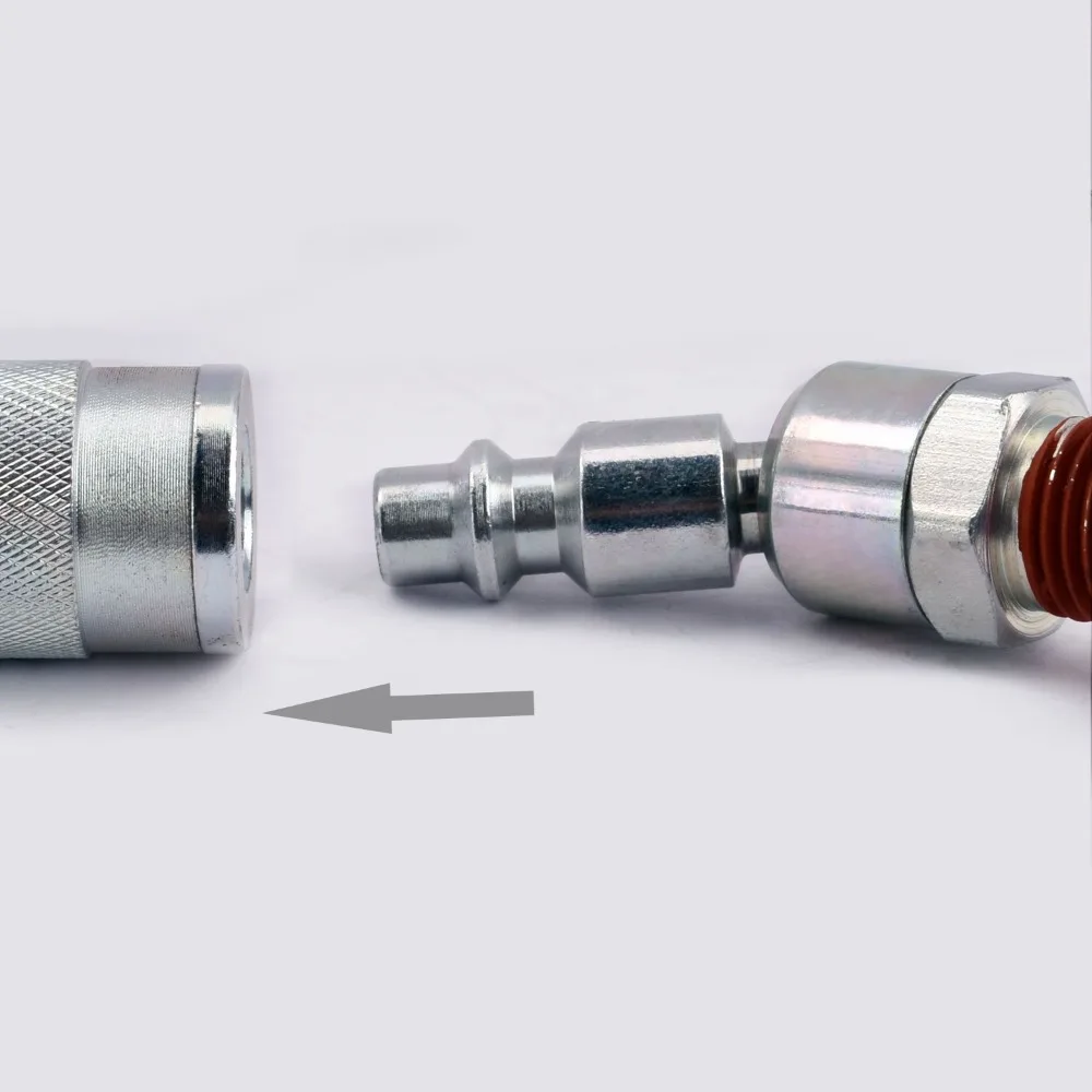 2PCS 1/4in NPT Swivel Coupler and Plug Flexible Industrial Air Hose Fittings Air Tool Hardened steel Swivel Air Plug