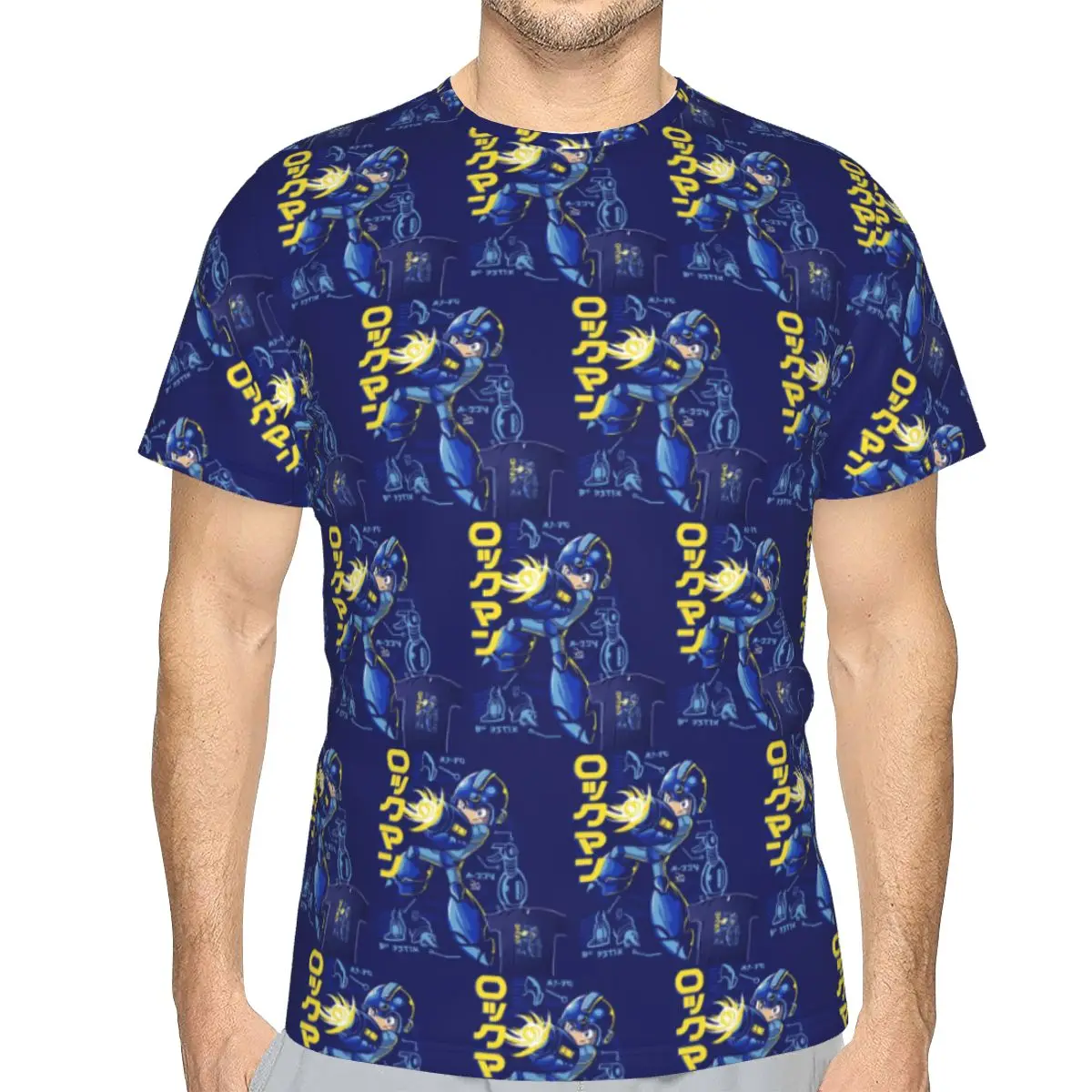 Megaman Video Game Mega Man 100% Cotton T-Shirt Men'sFunny T Shirts Men O-Neck Short Sleeve
