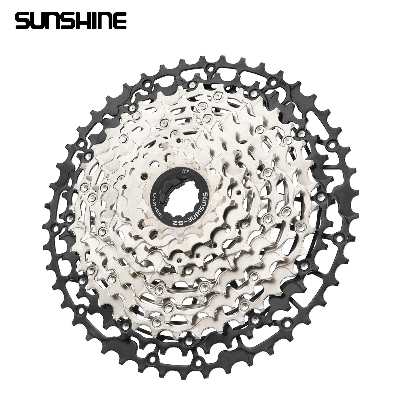 AliExpress nfox SUNSHINE Hollow Mountain Freedom Wheel 9/10/11/12/13S Folding Bicycle 40T/42T/46T/48T/50T/52T Variable Speed Card Flywheel HG