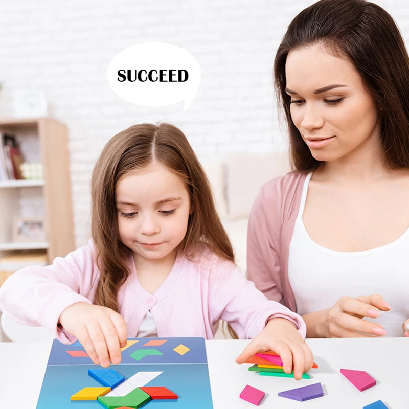 Drewniane kreatywne puzzle Zabawne kształty geometryczne Nauka inteligencji Gry edukacyjne Puzzle Board Zabawki Prezenty dla dzieci