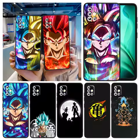 D-Dragon Ball Z Animation For Samsung A53 A52 A33 A32 A51 A71 A21S A13 A73 A50 A22 A23 A03 A72 A54 A12 A05 5G Black Phone Case