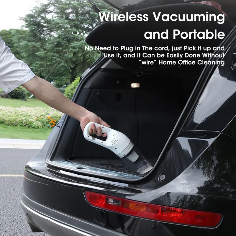 120W Wireless Car Vacuum Cleaner Handheld Auto Vacuum for Home Car Mini Vacuum Cleaner Powerful Suction Cleaner for Carpet Floor