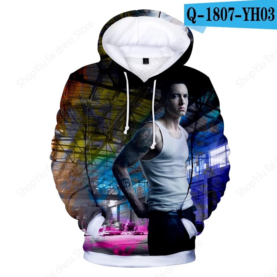 Terbaru populer Rapper EMINEM 3d Cetak Hoodie Pria Wanita mode Hoodie Sweatshirt anak laki-laki mantel Wanita keringat pria Hoodie pakaian Rap