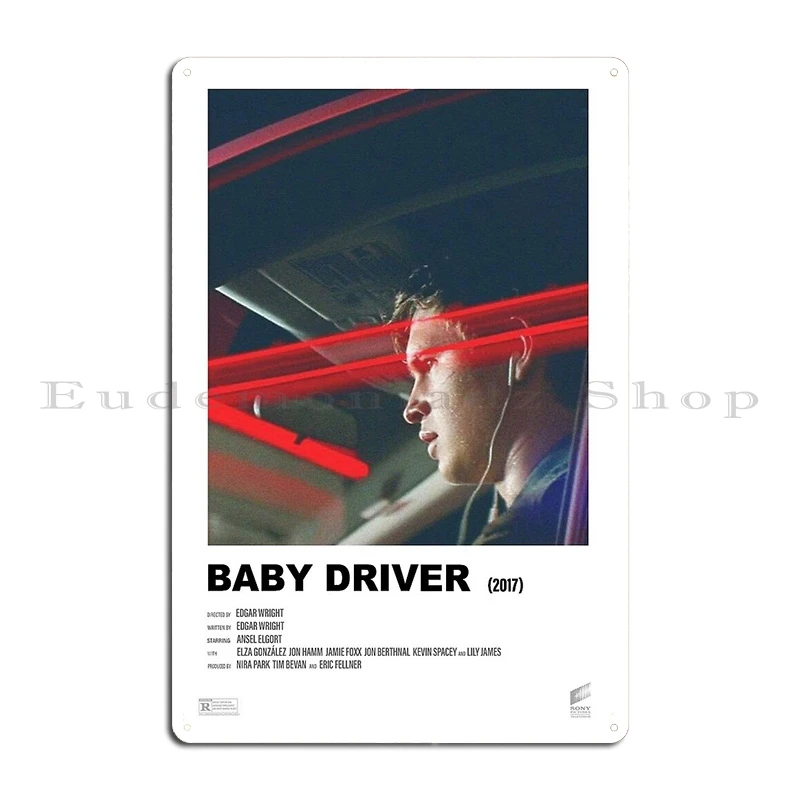 Baby Driver (2017) Alternative Film Poster Action Poster Look Amazing Vintage Metal Character Club Wall Decor Tin Sign Poster