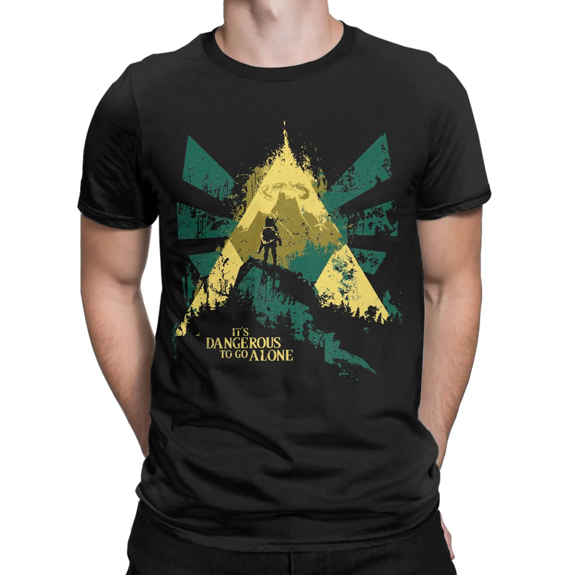 The Legend Of Zelda It's Dangerous To Go Alone T-Shirt Men Cotton Tee Shirt Crewneck Short Sleeve T Shirts Plus Size Clothes