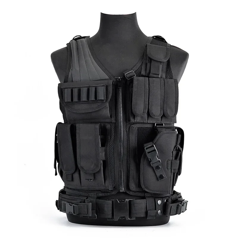 Multifunctional Military Tactical Vest Anti Puncture Clothing Mesh Breathable Summer CS Tops Outdoor Protective Clothing