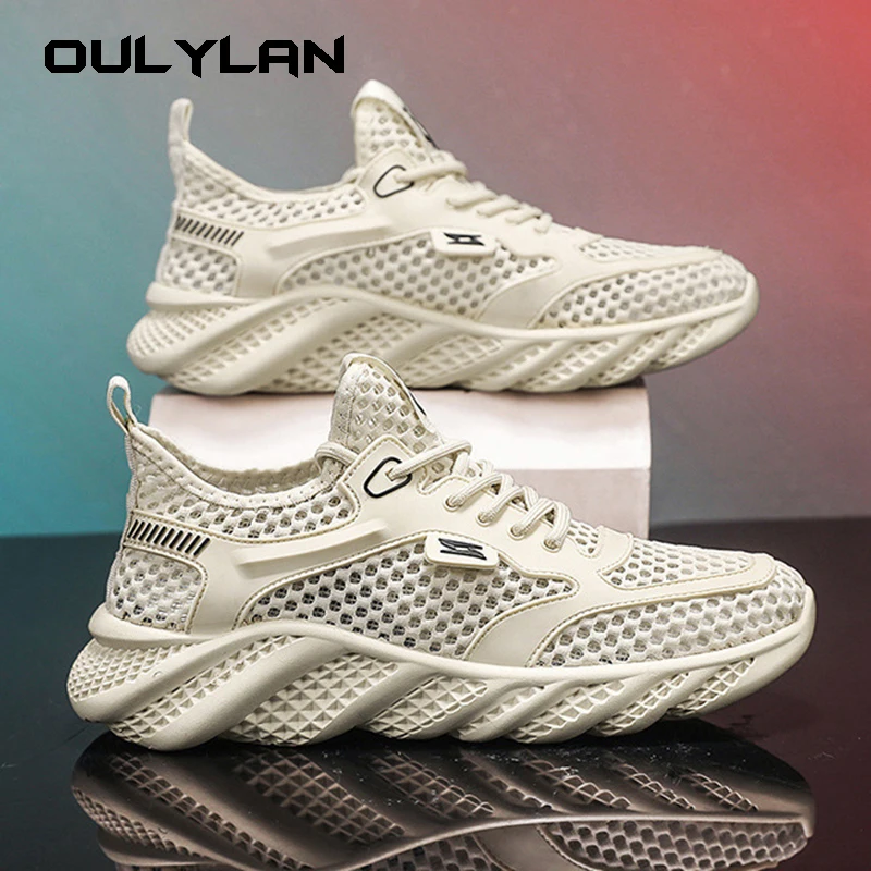 

Men's Sneakers Brand Mesh Breathable Shoes Men Sneakers Hot Sell Comfortable Shock-absorbing Running Casual Shoe Tenis Masculino