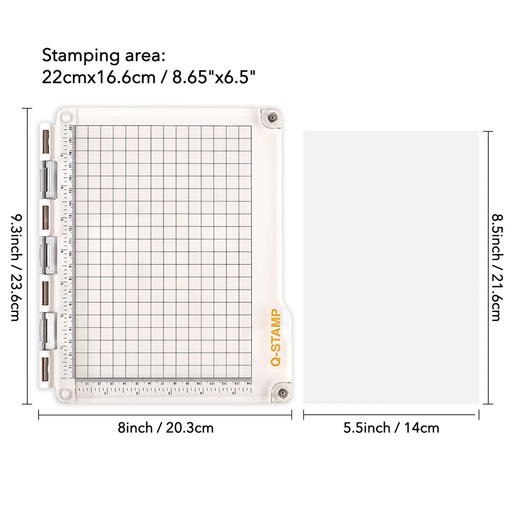 

Creative Easy Platform Tool with Removable Lid for Accurate Craft Stamping, 9.3" x 8", White Positioning Tool DIY Hand-Made Card