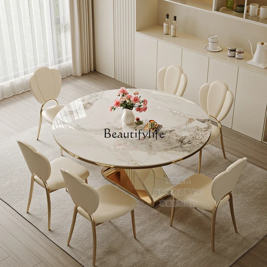 

yj5 Modern simple light luxury household small apartment telescopic square and round dual-purpose new induction cooker round tab