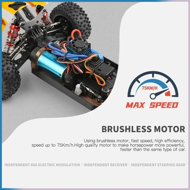 

WLtoys 144016 Fast RC Cars 35KM/H OR 75KM/H 1/14 off Road 4WD Drift Toys,2.4G Remote Control Monster Truck for Adults and Kids