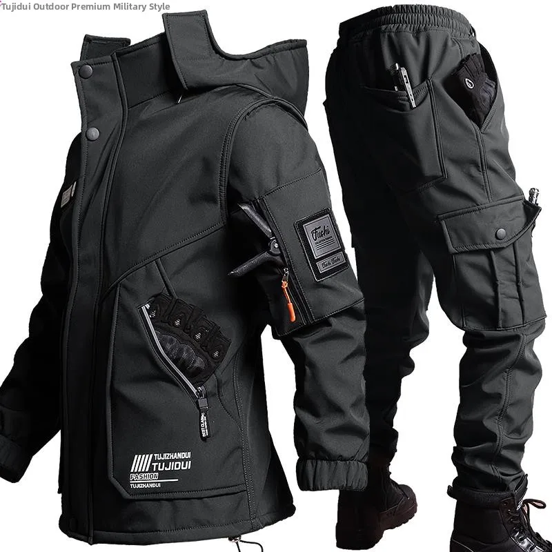 

Thickened Fleece Winter Outdoor Cycling Jacket Men's Waterproof Windproof Tactical Coat Hiking Climbing Speed ​​Up Gear
