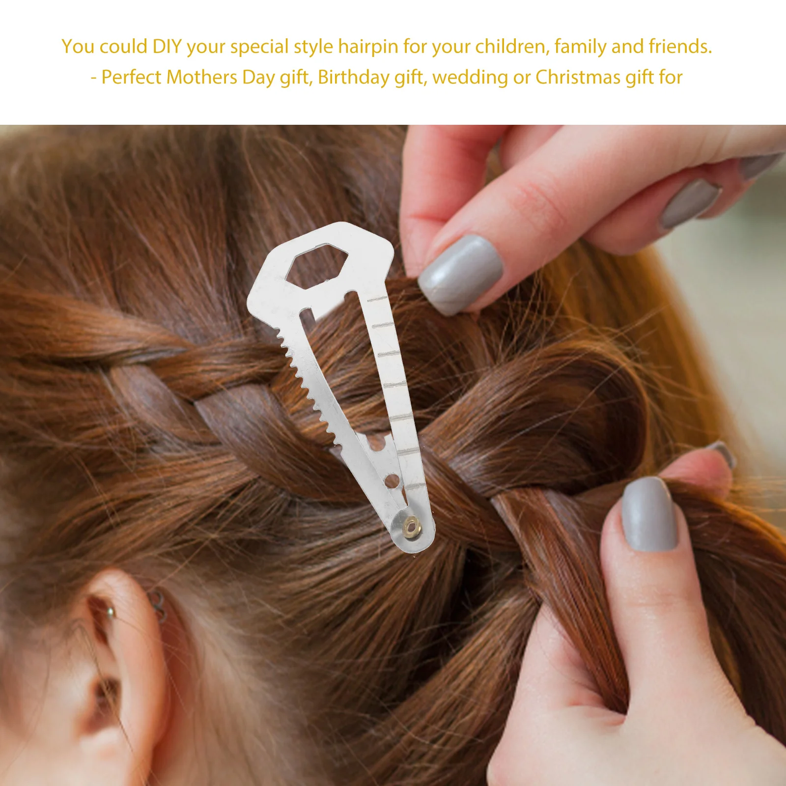 

10pcs Multifunction Hairpins Stainless Steel Durable Adjustable Barrettes For Women Kids Diy Styling Tool Birthday Wedding Gift