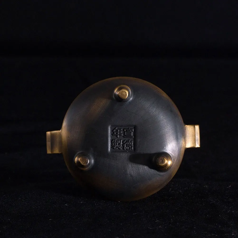 

1pc Pure Copper Incense Burner Retro Style Aromatherapy Furnace For Home Decor Indoor Use Desktop Ornament Censer