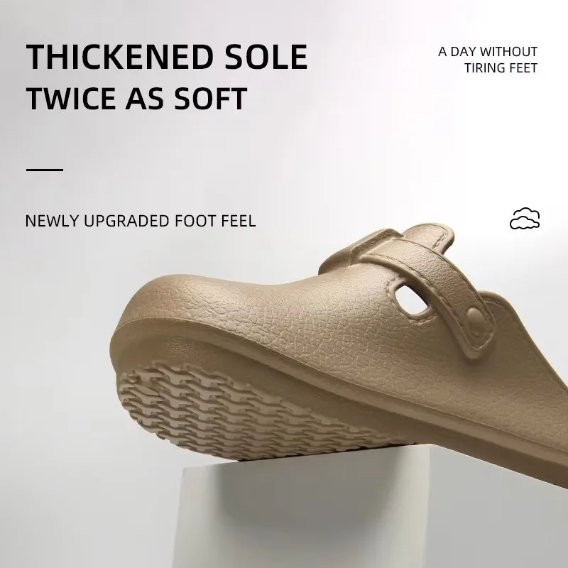 New Summer Boken Shoes for Men Casual and Fashionable Suitable for Outdoor Wear Anti Slip Beach Fishing, Baotou Cool Slippers