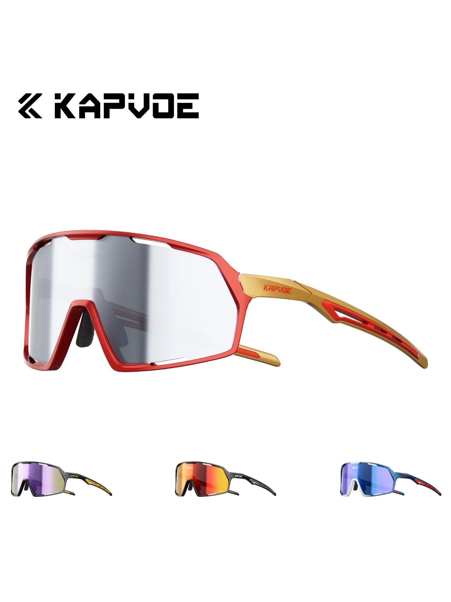 AliExpress kapvoe Kapvoe Photochromic Sunglasses Cycling Glasses Bike Mountain Bicycle Hiking Golf UV400 Sports Glasses for Men Women Baseball