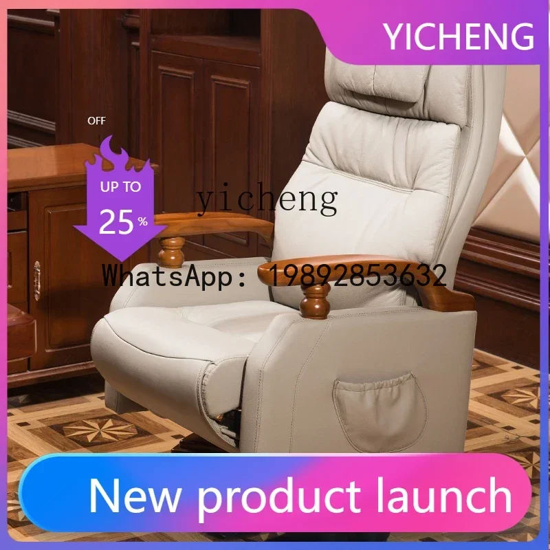 

Reclining Executive Chair with Backrest Business Office Chair Comfortable for Long Sitting Computer