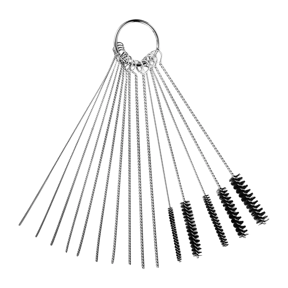 Carburetor Carbon Dirt Jet Remove 10Pcs Needles and 5Pcs Brushes Cleaning Tool Kit for Motorcycle ATV Moped Welder Carb Chainsaw