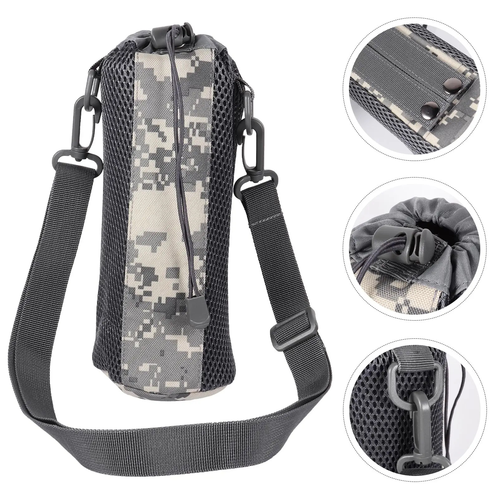 

Water Bottle Bag Insulated Cover Portable Kettle Carrier Foldable Sports Pouch Hiking Camping Trekking Nylon Storage Bottle