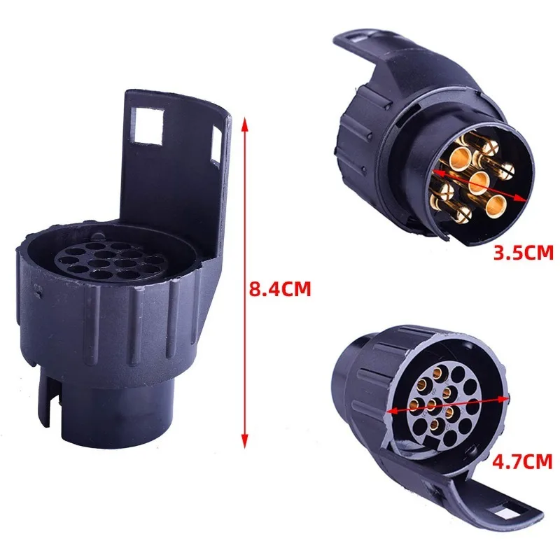 

20Pcs 7 Pin to 13 Pin Mini Trailer Connector, Waterproof Truck Power Plug Socket Adapter for Caravan Towing Wiring