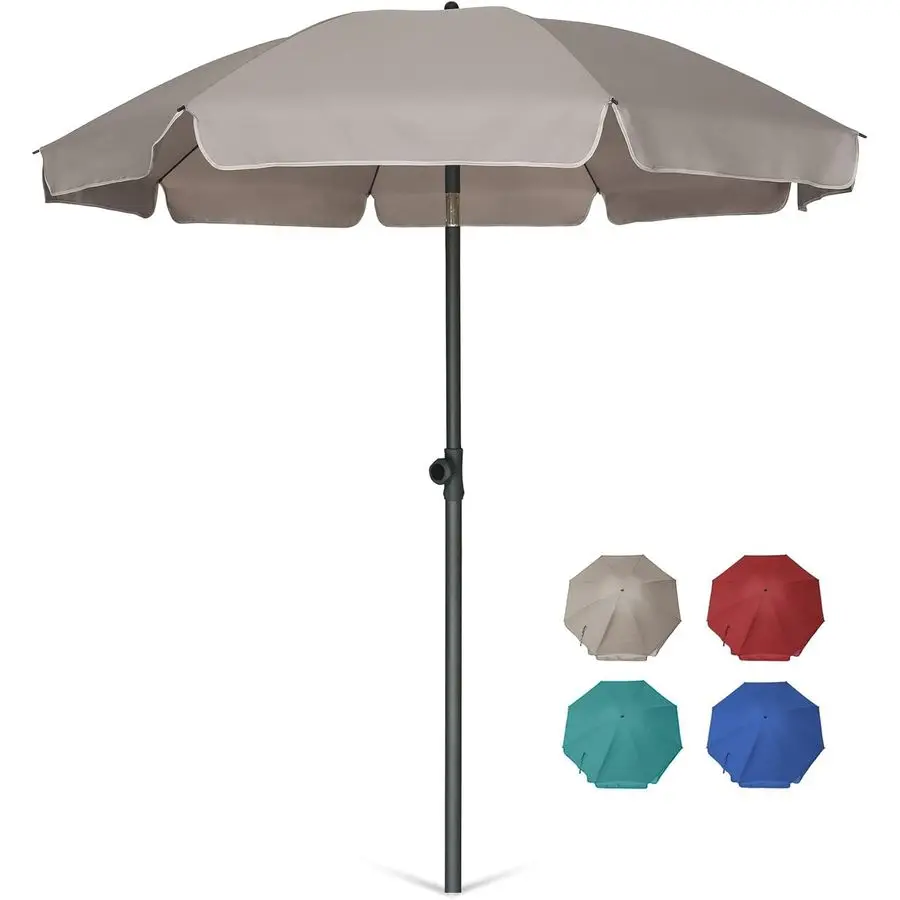 

Patio Umbrella, 6.5 ft Outdoor Table Umbrella with Tilt Steel Pole, UPF50 Protection, Great for Outdoor Garden Backyard, Beige