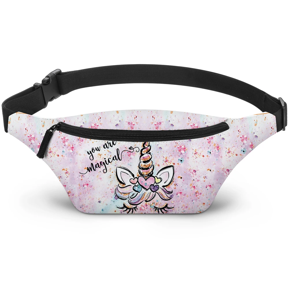 Dziewczęca torba podróżna Unicorn Fanny Pack dla dzieci - torba na pasek Crossbody Sport Running Camping Trip Prezent świąteczny dla dziewczynek