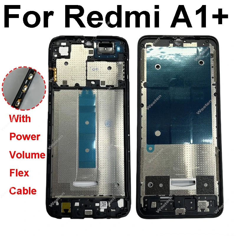 LCD Display Screen Frame Cover For Xiaomi Redmi A1 A2 A3 A3X A5 Plus 4G Pro LCD Frame Cover Holder Bezel Spare Parts