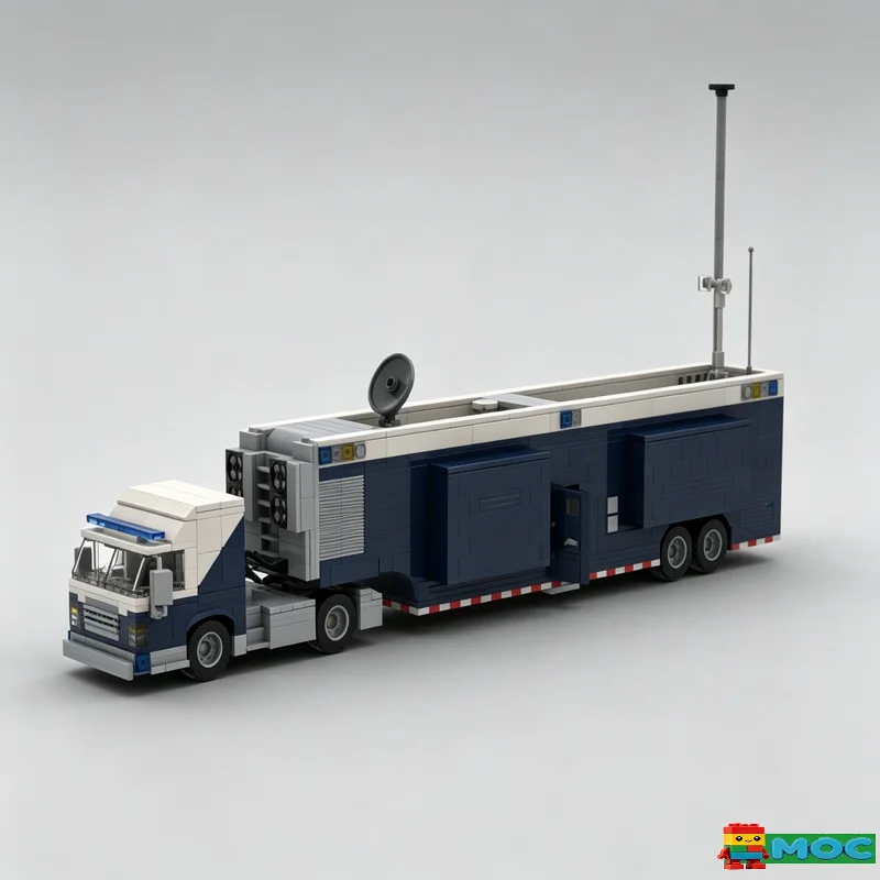 1292 PCS City Police Unified Incident Command Truck Vehicle MOC Model Blocks DIY Assembly Educational Birthday Christmas Gifts