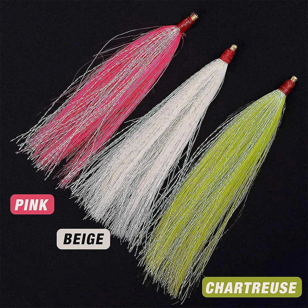 Imagem -05 - Cobre Tubo Bucktail Teasers Ganchos de Pesca Iscas de Água Salgada Saias Flash Plugs 500 Pcs