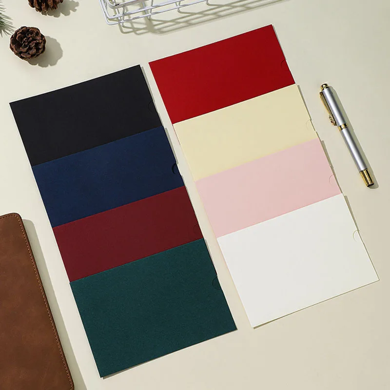 50pcs/lot Document Color 16x11cm Envelope 150g Kraft Paper Greeting Card Holder Envelopes Folder Office Stationery Packing
