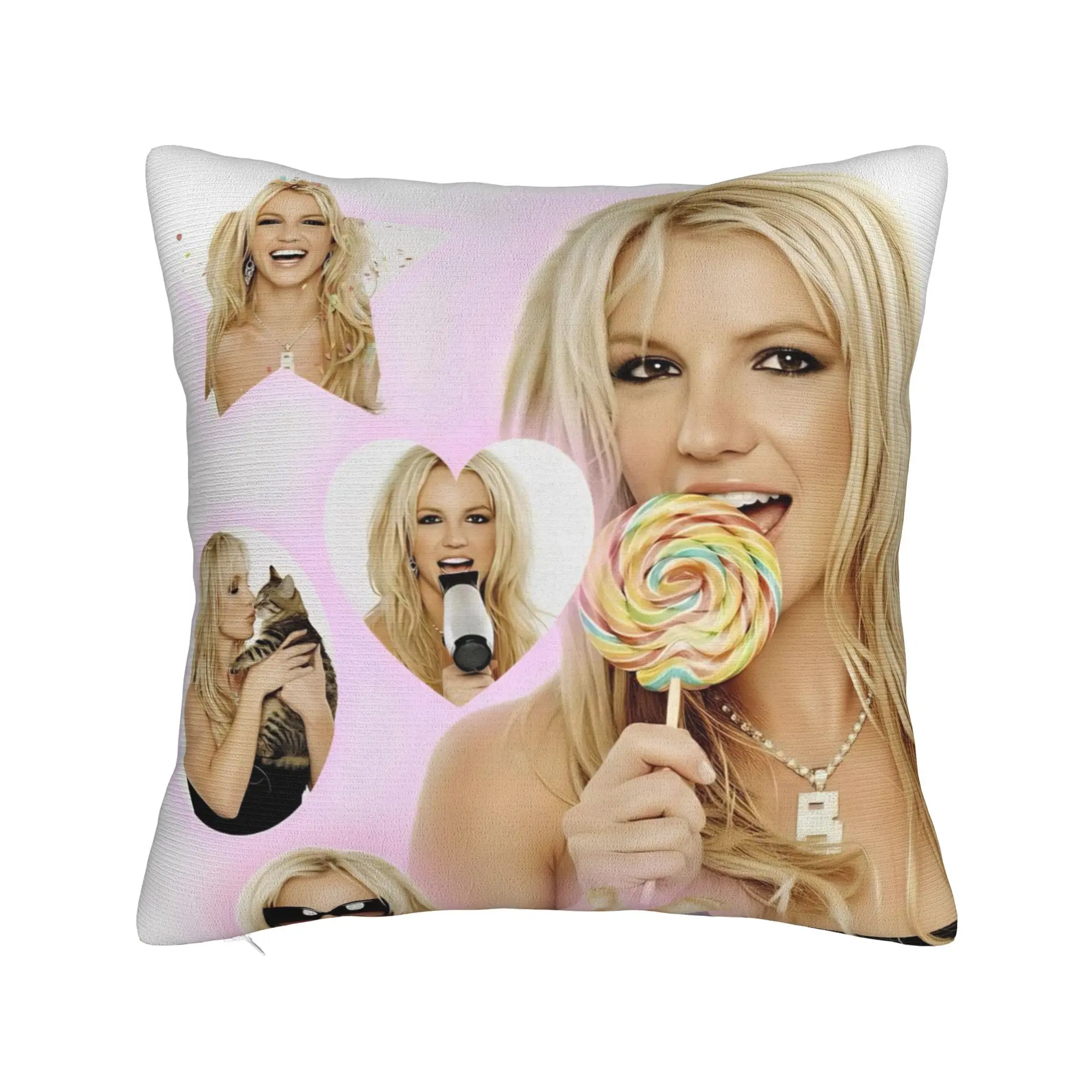 Decorative Pillow Covers Singer Britney Spears Accessories Sofa  Throw Pillow Case Cover Zipper Multi-Size
