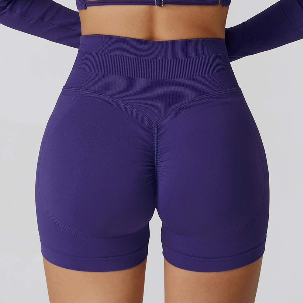 

Yoga Shorts Women's High Waist Peach Butt-Lifting Seamless Tight Slimming Gym Shorts Scrunch Stretch Running Sports Short Pants