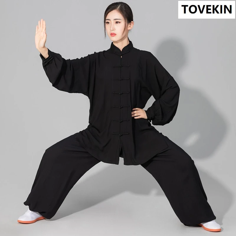 Tai Chi Kung Fu Soft Cotton Suit for Men and Women, Martial Arts Uniform, Jacket and Wing Chun Pants