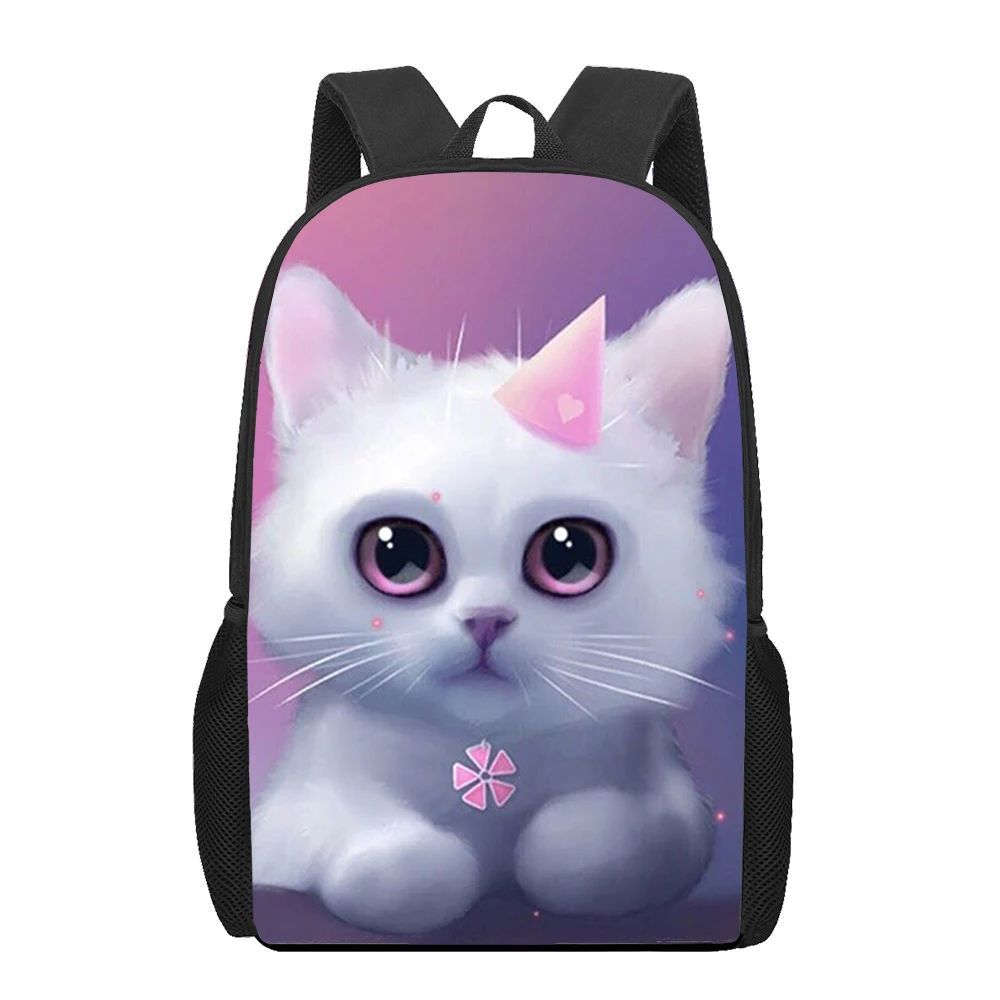 Mochilas escolares con estampado 3D de gato para niños y niñas, mochilas escolares para niños, mochila para guardería, mochila para hombres y niños