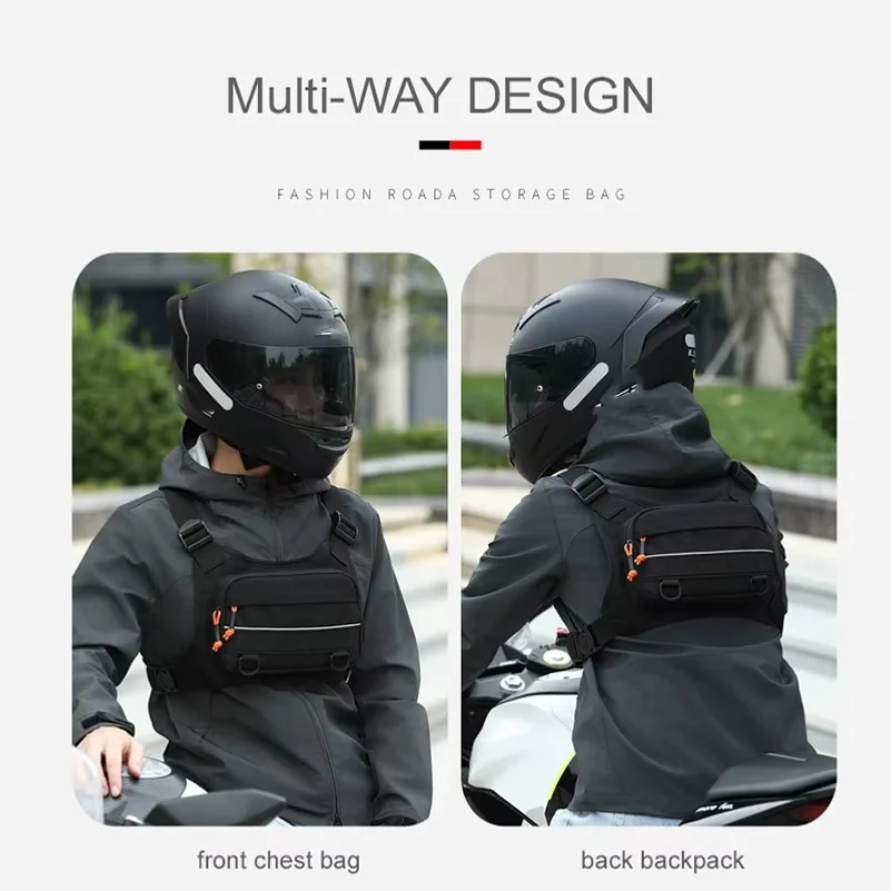Tactical Chest Bag for Men Running Front Vest Backpack Rig Pouch Hiking Cycling Outdoor Camping Fishing Hunting Travel Molle Bag
