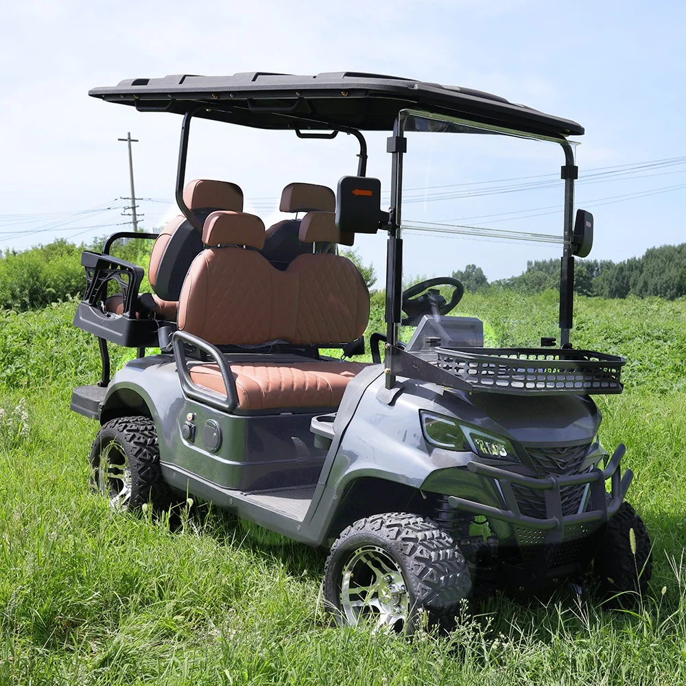 4 Seater Hunting Electric Golf Cart Off Road Lifted Utility Vehicle 4KW Motor 70-90km Range for Outdoor Farm Use