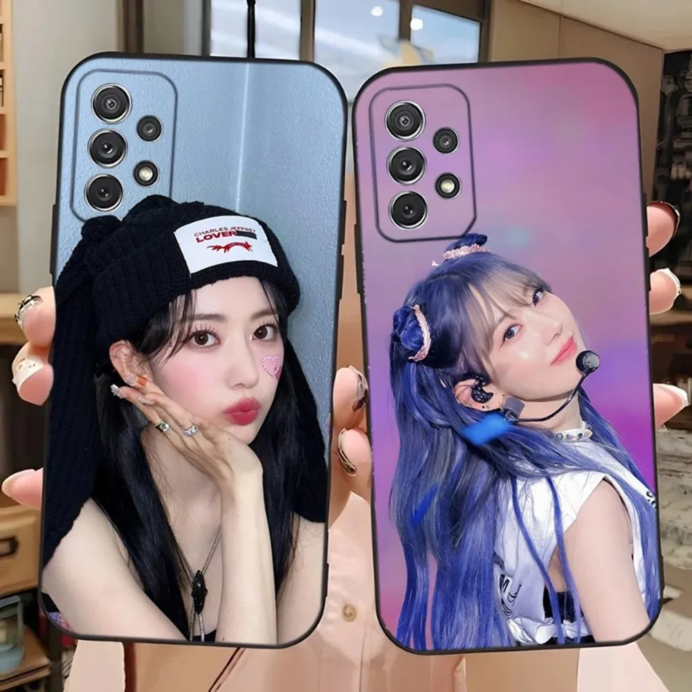 

Kpop Miyawaki Sakura I-Izone Phone Case For Samsung Galaxy A13,A21s,A22,A31,A32,A52,A53,A71,A80,A91 Soft Black Phone Cover