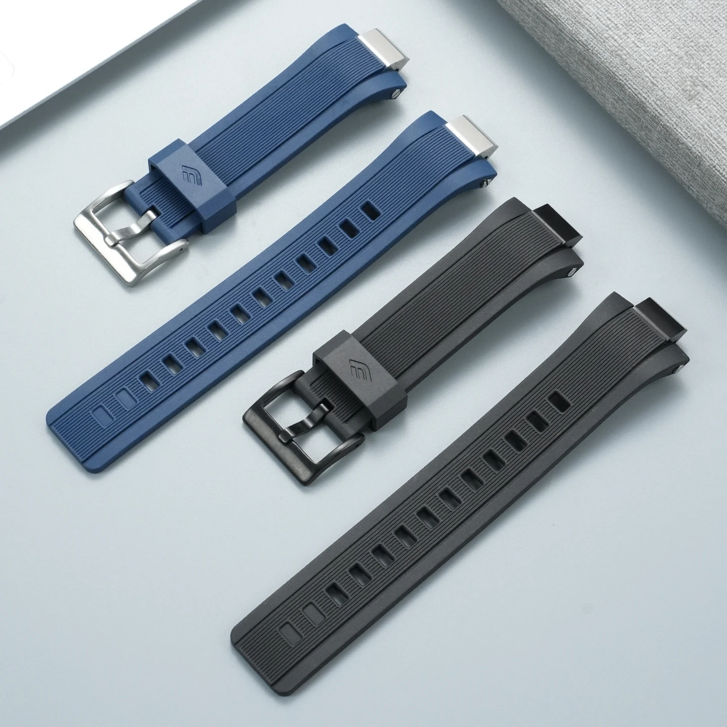 Special interface watch accessories, suitable for Casio ECB-2000 rubber watch belt, ecb-2000 men's waterproof bracelet 12mm